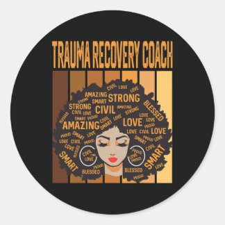 Trauma Recovery Coach Powerful Black History Month Runder Aufkleber