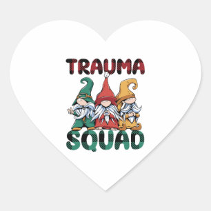Trauma Squad Gnomes Notfallversorgung Herz-Aufkleber