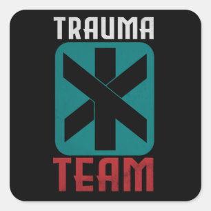 Trauma Team Cyber Gaming-Geschenk Quadratischer Aufkleber