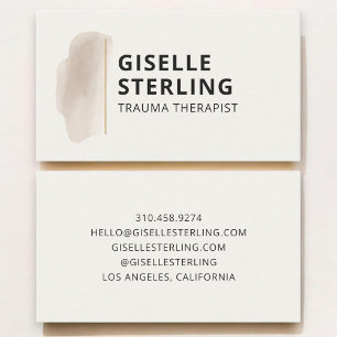 Trauma-Therapeut Neutral Beige Visitenkarte