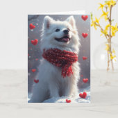 Traumamerikanischer Eskimo-Valentinstag Karte (Gelbe Blume)