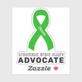 Traumatic Brain Injury Advocate Vinyl Sticker (Blatt)