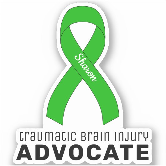 Traumatic Brain Injury Advocate Vinyl Sticker (Vorderseite)