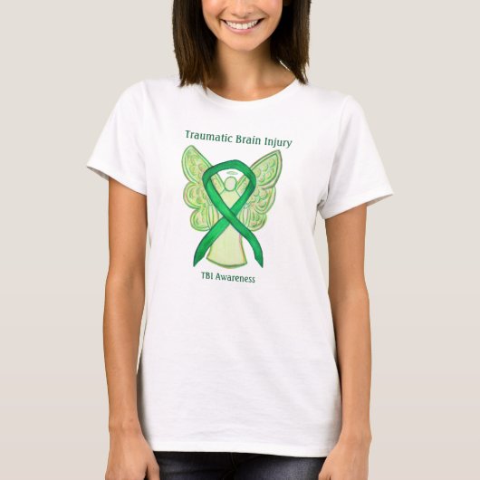 Traumatic Brain Injury Injury Awareness Ribbon Art T-Shirt (Vorderseite)