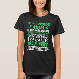 Traumatic Brain Injury Injury Awareness Ribbon Mam T-Shirt