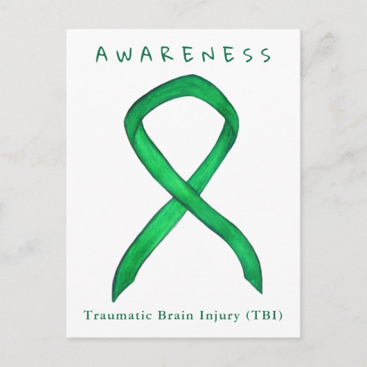 Traumatic Brain Injury Injury Awareness Ribbon TBI Postkarte (Vorderseite)