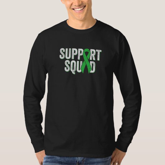 Traumatic Brain Injury Support Squad Green Awarene T-Shirt (Vorderseite)