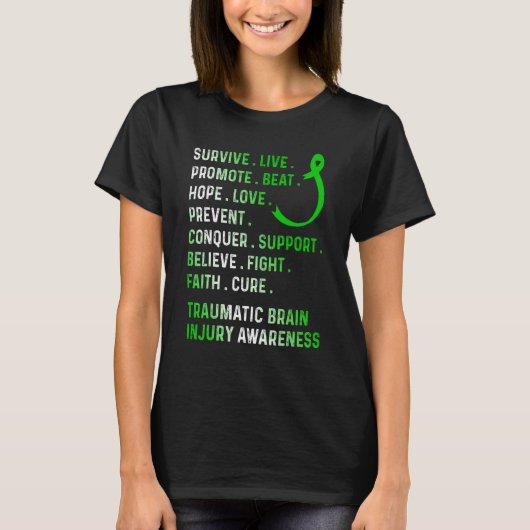 Traumatic Brain Injury Survivor Beat Hope TBI Warr T-Shirt (Vorderseite)