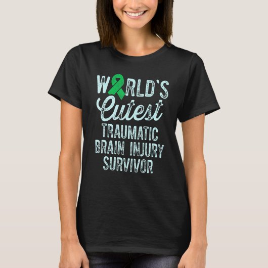 Traumatic Brain Injury Survivor Cutest TBI Warrior T-Shirt (Vorderseite)