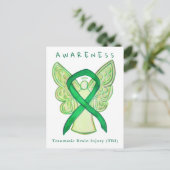 Traumatic Brain Injury TBI Awareness Ribbon Cards Postkarte (Stehend Vorderseite)