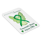 Traumatic Brain Injury TBI Awareness Ribbon Magnet (Rechte Seite)