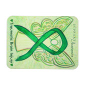 Traumatic Brain Injury TBI Awareness Ribbon Magnet (Horizontal)