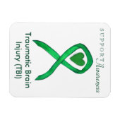 Traumatic Brain Injury TBI Awareness Ribbon Magnet (Horizontal)