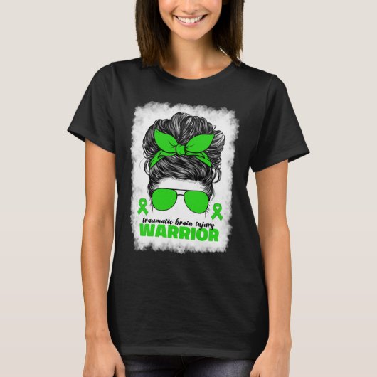 Traumatic Brain Injury Warrior for Women TBI Aware T-Shirt (Vorderseite)