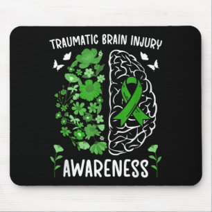 Traumatische Hirnverletzung Bewusstseinsblumen TBI Mousepad