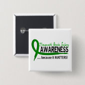 Traumatische Hirnverletzung TBI des Bewusstseins-2 Button (Vorne & Hinten)