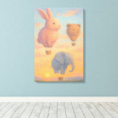 Traumballons bei Sonnenaufgang Leinwanddruck (Insitu (Holzboden))