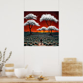 Traumbild der Wolken und Einsamkeit Poster (Küche)