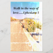 Traumblau "Gehen Sie im Weg der Liebe. Ephesianer (Rückseite)