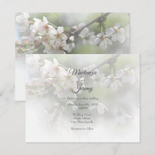 Traumblüten 2 Einladung (Vorne/Hinten)