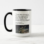 "Traumby Day", Zitat von Edgar Allen Poe, Tasse (Links)
