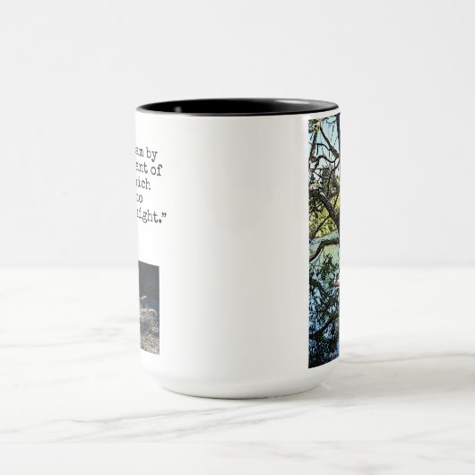 "Traumby Day", Zitat von Edgar Allen Poe, Tasse (Zentrum)