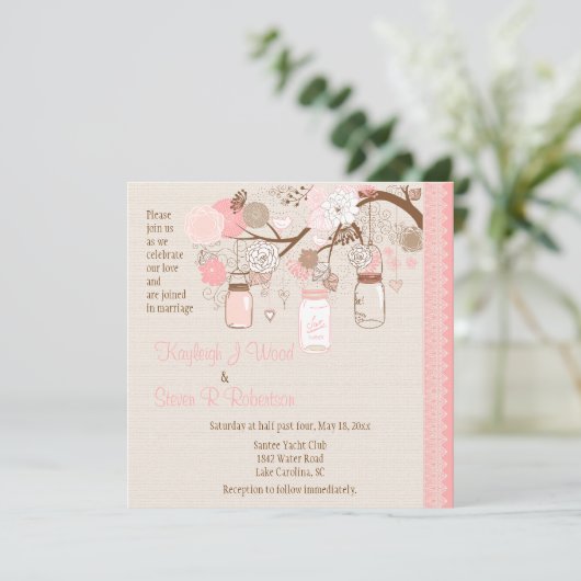 Traumdie hochzeits-Einladung des Sommers Einladung (Stehend Vorderseite)