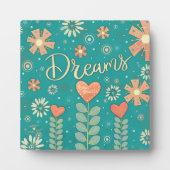 Träume Aqua Pink Inspiration Hübsch Fotoplatte (Vorderseite)