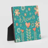 Träume Aqua Pink Inspiration Hübsch Fotoplatte (Vorderseite)