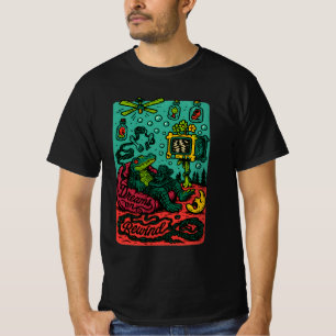 Träume auf Rücklauf – Surreale Retro-Alligator-TV- T-Shirt