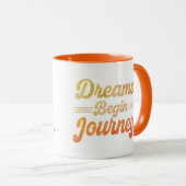 Träume Begin Journey Tasse (VorderseiteRechts)