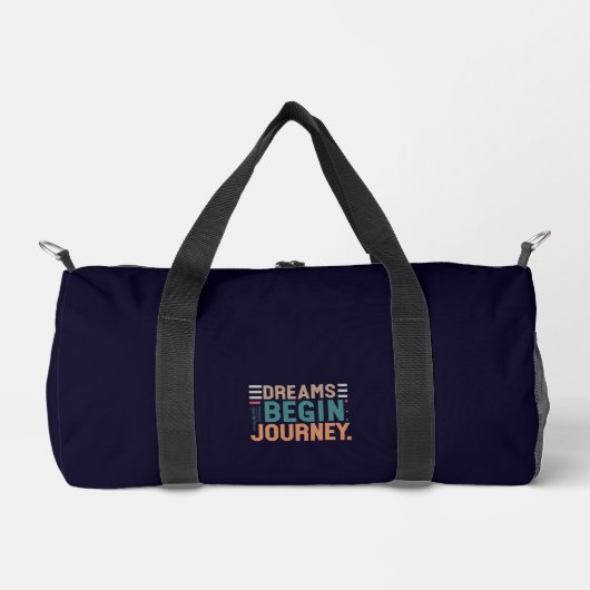 Träume Beginnen Reise Print Cut Nähtasche Duffle Bag (Vorderseite)