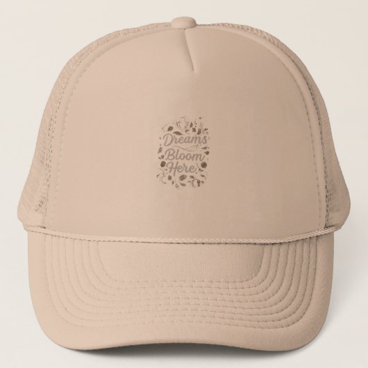 Träume Bloom Here Trucker Hat Truckerkappe (Vorderseite)