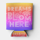 Träume blühen hier Cooler Dosenkühler (Vorderseite)