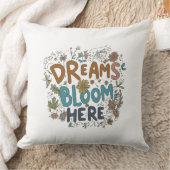 Träume blühen hier Kissen werfen (Decke)