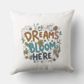 Träume blühen hier Kissen werfen (Rückseite)
