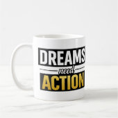 Träume brauchen Handlungsmotivation Premium-Typogr Kaffeetasse (Links)