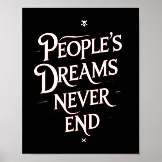 Träume der Menschen enden nie – Motivations-Anime- Poster