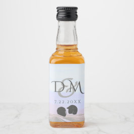 Träume der offenen Straßen-Motorrad-Hochzeit Alkoholflaschenetikett