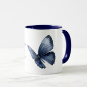 Träume des blauen Schmetterlings Tasse (VorderseiteRechts)