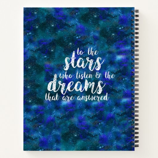 Träume, die beantwortet werden notizblock (Rückseite)