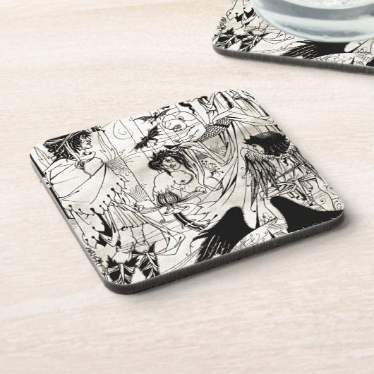 Träume durch Aubrey Beardsley Untersetzer (Linke Seite)