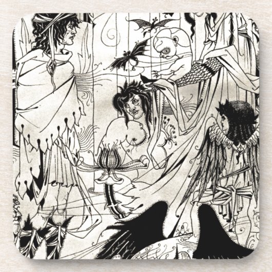 Träume durch Aubrey Beardsley Untersetzer (Vorderseite)