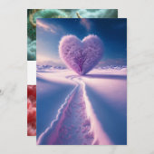 Träume einer Winternacht: Einladung unter Hochzeit (Vorne/Hinten)