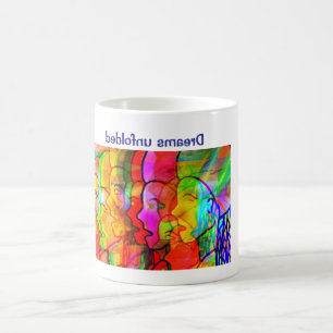 Träume entfaltet sich kaffeetasse