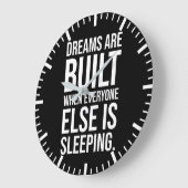 Träume entstehen - Erfolg Motivierend Große Wanduhr (Winkel)