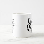 Träume fordern Husteltypografie-Tasse Kaffeetasse (Mittel)