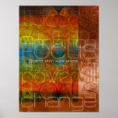 Träume funktionieren nur, wenn Sie es tun. von Man Poster (Vorne)