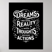 Träume gegen Aktionen - Gym Hustle Erfolg Motivati Poster (Vorne)