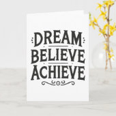 Träume glauben erreichen - Fitness, Husteln, Erfol Karte (Gelbe Blume)